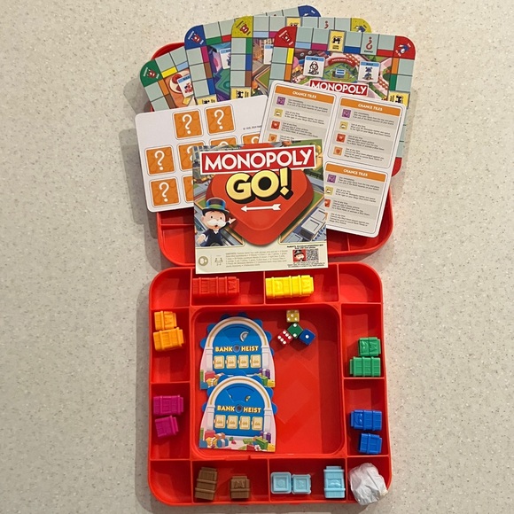 Hasbro Other - CALLOUT CLEAR OUT Hasbro Monopoly GO Travel Case - 27 out of 40 Building Pieces